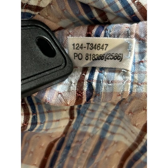 Tommy Bahama Shirt Men XL Long Sleeve Plaid Button Down Blue Silk Casual Beach - Picture 9 of 11